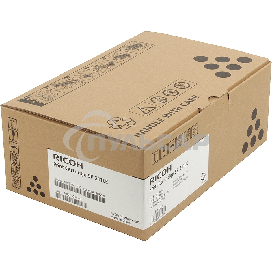 Картридж лазерный Ricoh SP 311LE черный для SP 311DN/311DNw/311SFN/311SFNw 2000 стр.