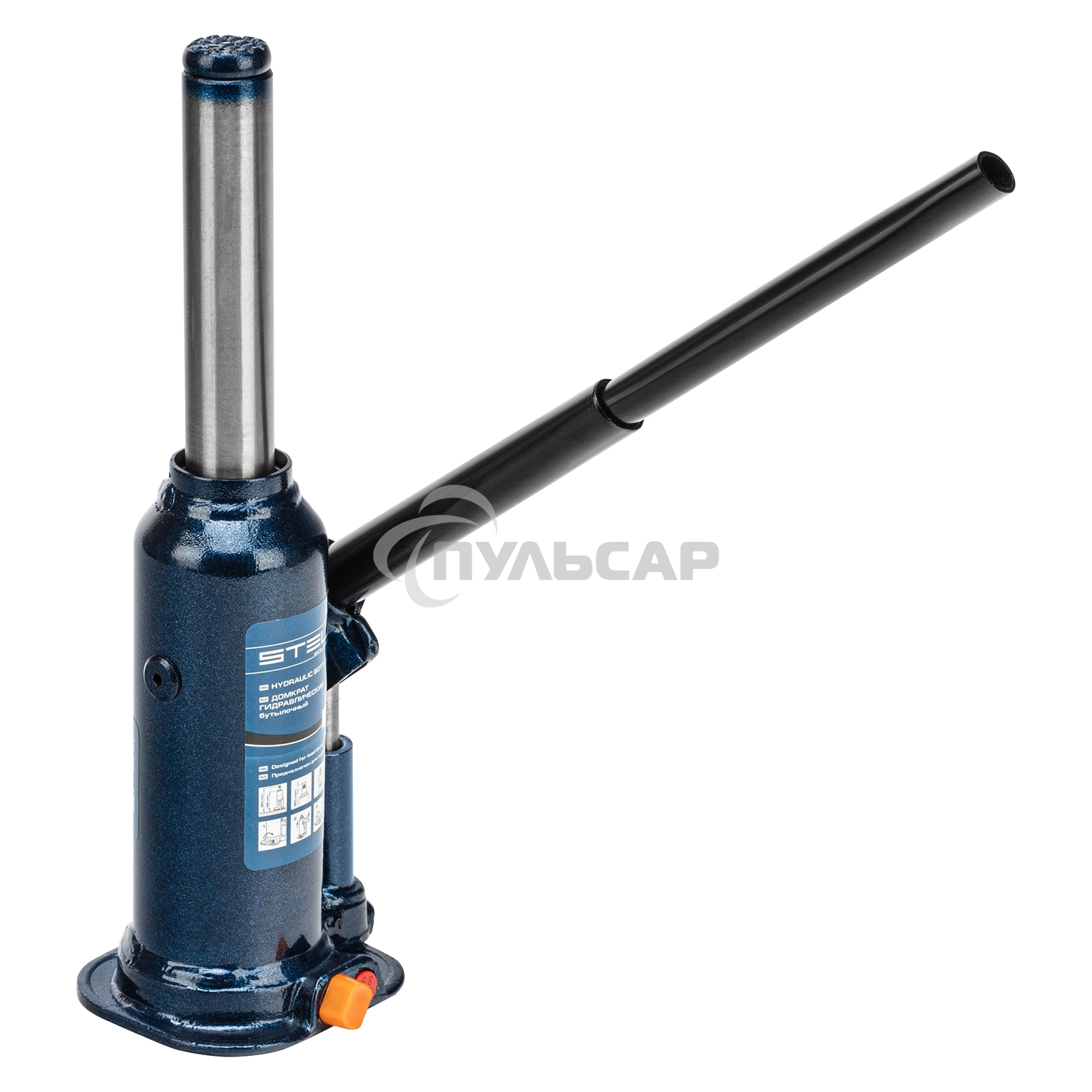 Домкрат гидравлический бутылочный, 4 т, h подъема 188-363 мм Stels