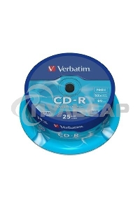 Диск CD-R Verbatim 700Mb 52x Cake Box (25шт) (43432)