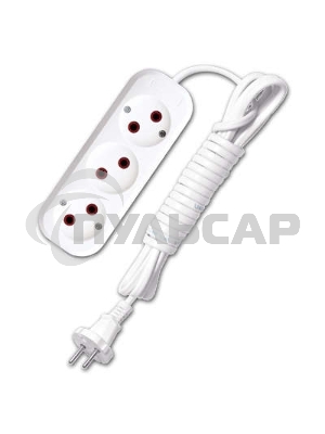 Удлинитель 3х3м без заземл. 6А IP20 У6-639 ШВВП 2х0.75 UNIVersal 9631933