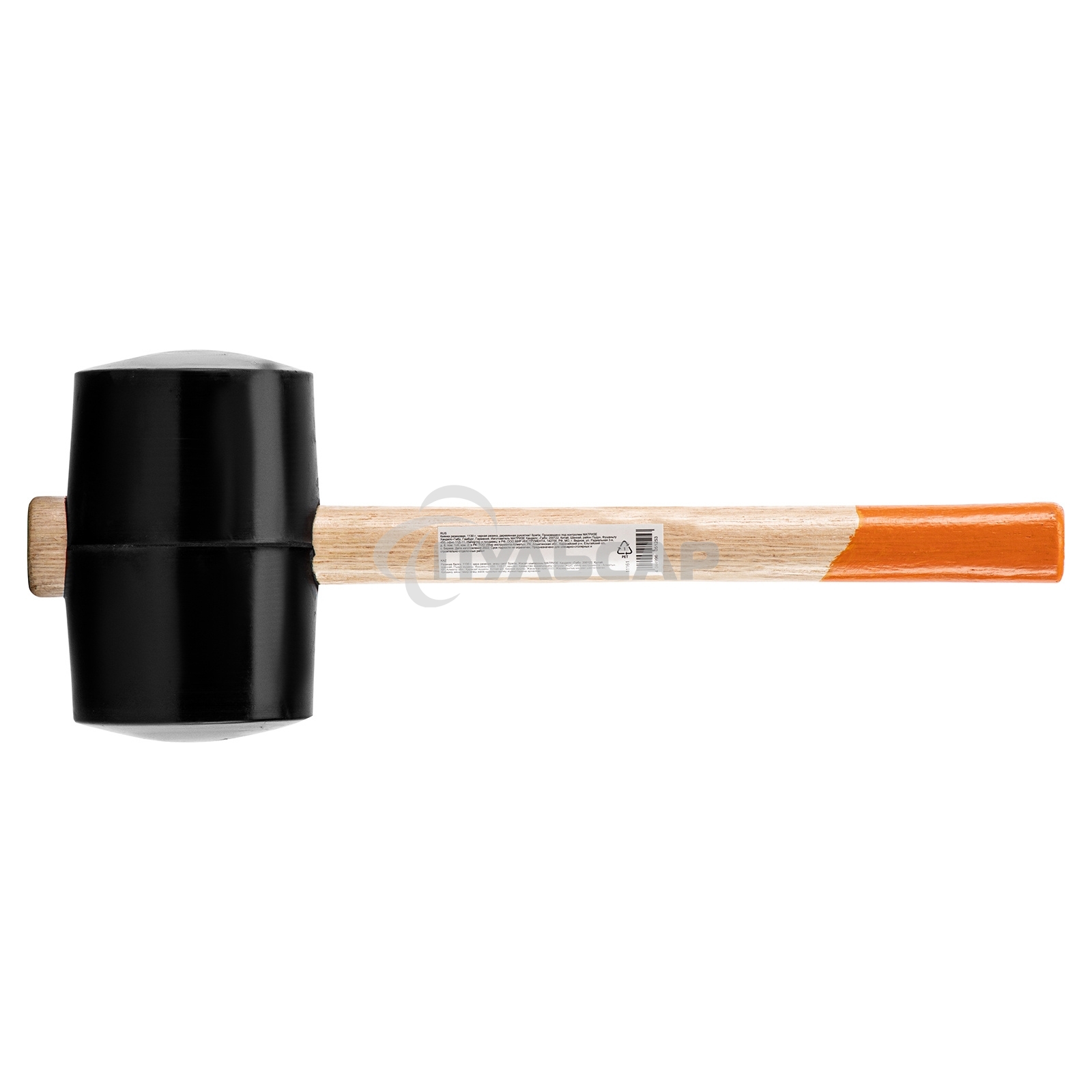 Киянка резиновая, 1130 г, черная резина, деревянная рукоятка Sparta