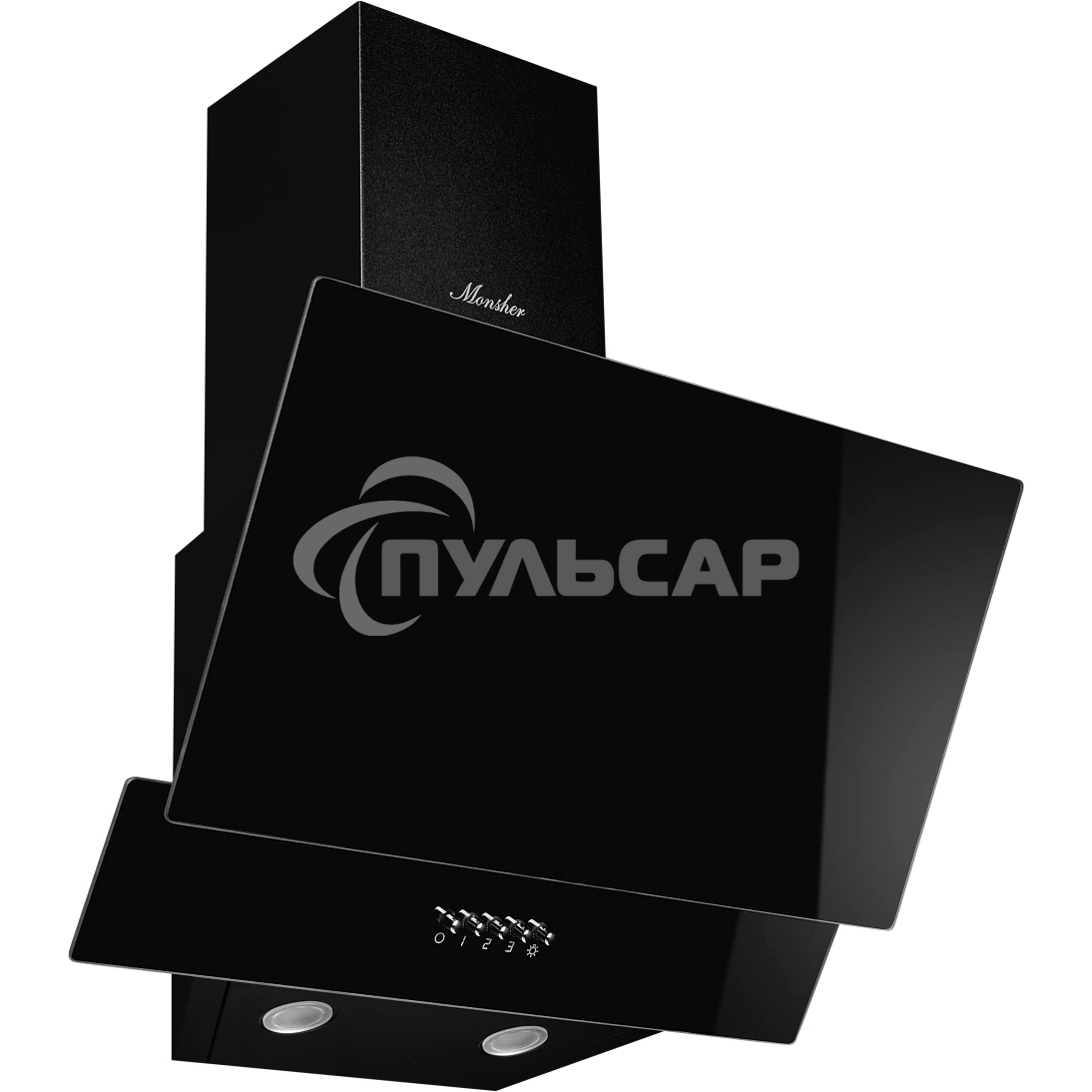 Вытяжка наклонная Monsher ROUEN 50 Noir Verre черный, 50 см, 700 куб. м/ч, 53 дБ