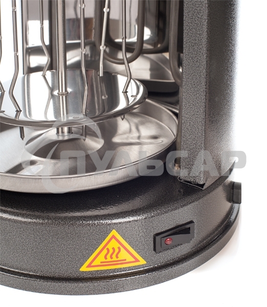 Шашлычница электрическая Kitfort KT-1404, 1400Вт серебристый