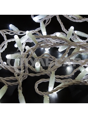 Гирлянда Neon-night Нить 10м, с эффектом мерцания, белый ПВХ, 24В, белый