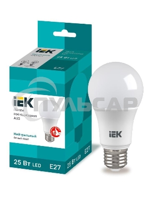 Лампа cветодиодная LED A80 шар 25Вт 230В 4000К E27 Iek LLE-A80-25-230-40-E27