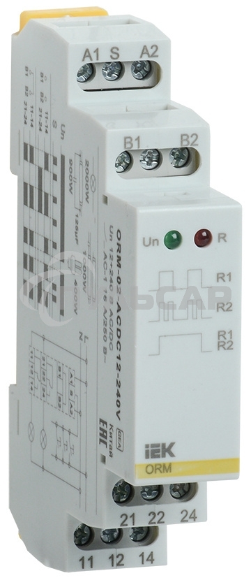 Реле импульсное ORM 2 конт. 12-240В AC/DC ИЭК ORM-02-ACDC12-240V