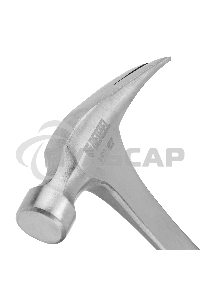 Молоток-гвоздодер Denzel 350 г, цельнометаллический, двухкомпонентная рукоятка