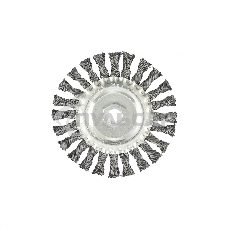 Щетка Matrix для УШМ, 125 мм, М14, Плоская, крученая проволока 0,5 мм