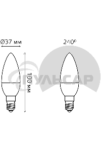 Лампа светодиодная Gauss Elementary 6Вт свеча 2700К тепл. белый. E14 420лм 180-240В ПРОМО (уп.3шт)
