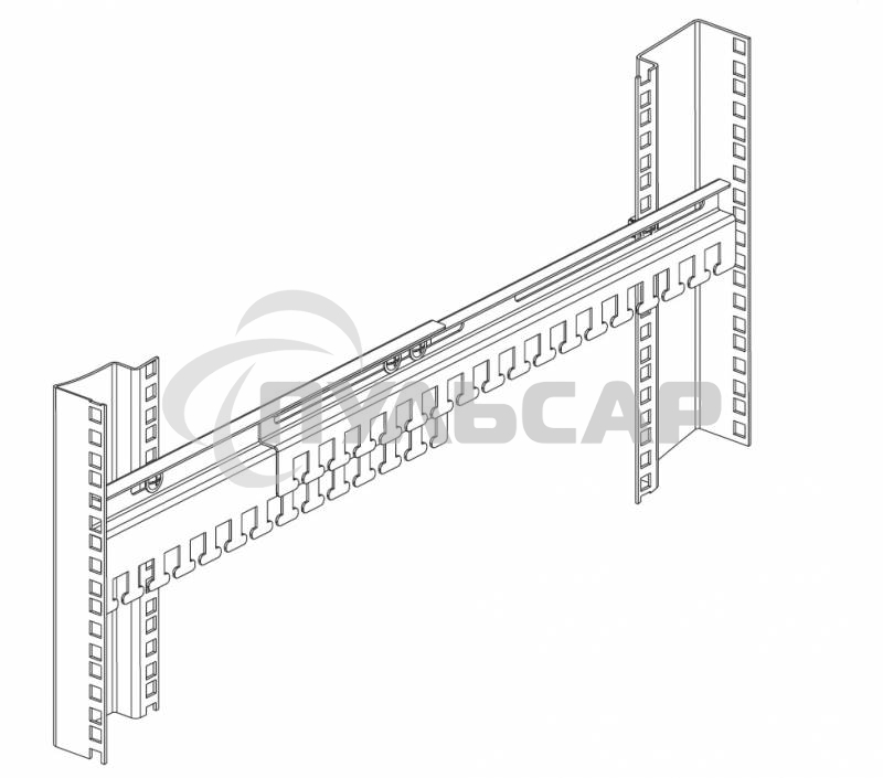 Органайзер кабельный горизонтальный раздвижной 450-1000 мм