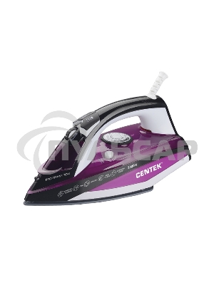 Утюг Centek CT-2344 VIOLET 2400Вт, керамическая подошва, мощный паровой удар, самоочистка, 330мл