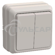 Выключатель Iek EVO20-K33-10-DC ВС20-2-0-ОКм 2кл 10А откр.уст. ОКТАВА (кремовый)