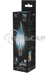 Лампа светодиодная Filament Свеча на ветру E14 9Вт 4100К Gauss 104801209