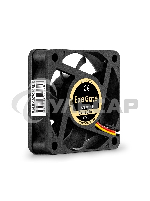 Вентилятор для корпуса ExeGate ExtraSilent ES06015B3P черный, 60 мм, 2500 об/мин, 17 дБ, 3 pin