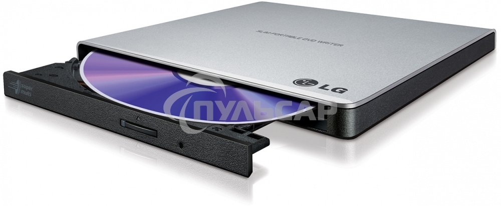 Оптический привод DVD-RW LG GP57ES40 серебристый USB внешний