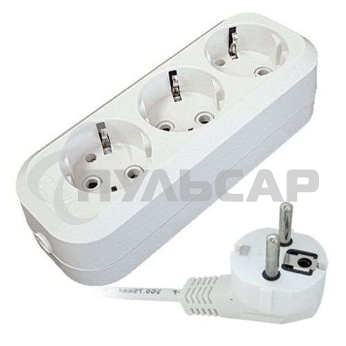 Удлинитель Universal Е-303 3м ПВС 3*1 3гн. с/з