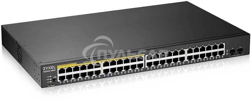 Kоммутатор Zyxel GS1900-48HPv2 Smart L2 PoE + switch, rack 19 