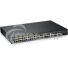 Kоммутатор Zyxel GS1900-48HPv2 Smart L2 PoE + switch, rack 19 