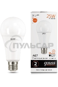 Лампа светодиодная Gauss LED Elementary A67 25W E27 2000lm 3000K 1/10/50 0