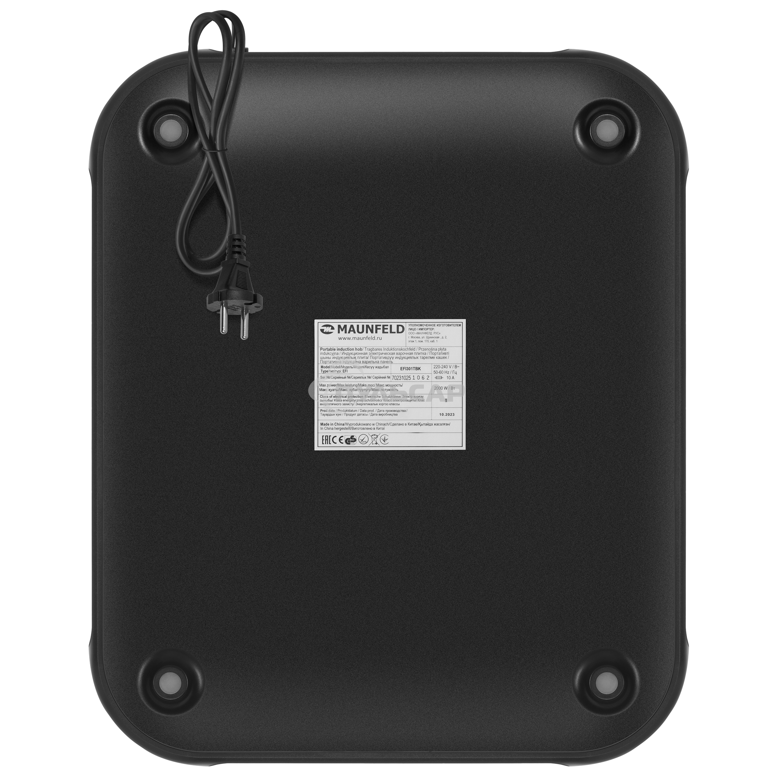 Индукционная плитка Maunfeld EFI301TBK