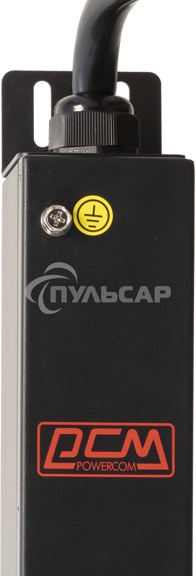 Блок распределения питания Powercom PDU-32AVMS24-18C3-6C9-3P верт.размещ. 18xC13 6xC19 с сетевым мониторингом 3x32A EN 60309 2м