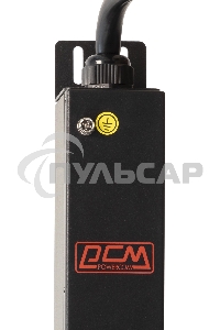 Блок распределения питания Powercom PDU-32AVMS24-18C3-6C9-3P верт.размещ. 18xC13 6xC19 с сетевым мониторингом 3x32A EN 60309 2м
