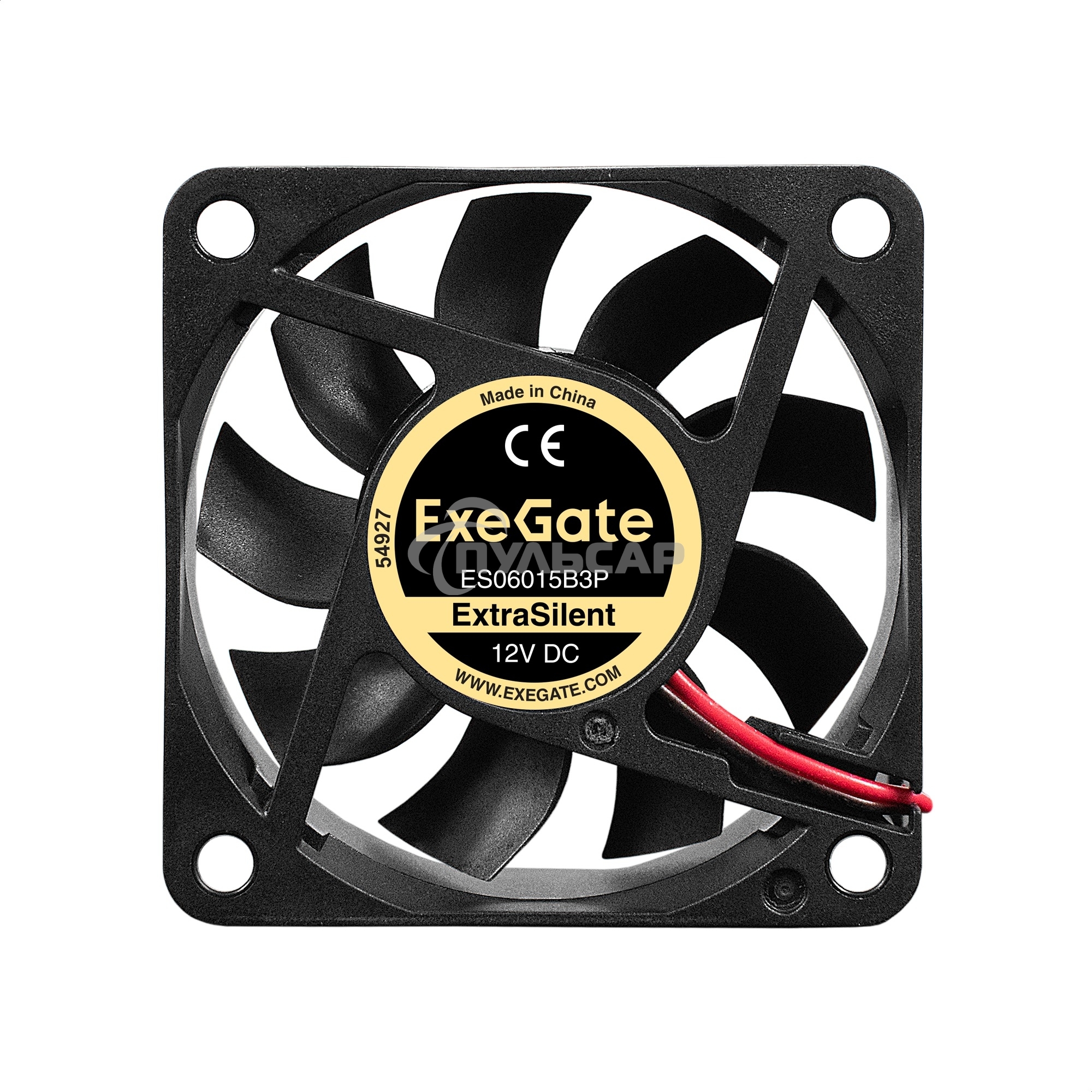 Вентилятор для корпуса ExeGate ExtraSilent ES06015B3P черный, 60 мм, 2500 об/мин, 17 дБ, 3 pin