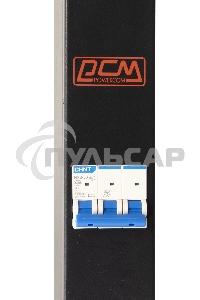Блок распределения питания Powercom PDU-32AVMS24-18C3-6C9-3P верт.размещ. 18xC13 6xC19 с сетевым мониторингом 3x32A EN 60309 2м