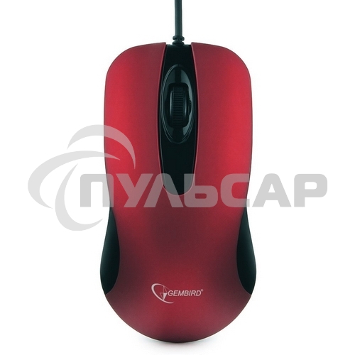 Мышь проводная Gembird MOP-400-R красный, 1000 dpi, USB, кнопки - 3
