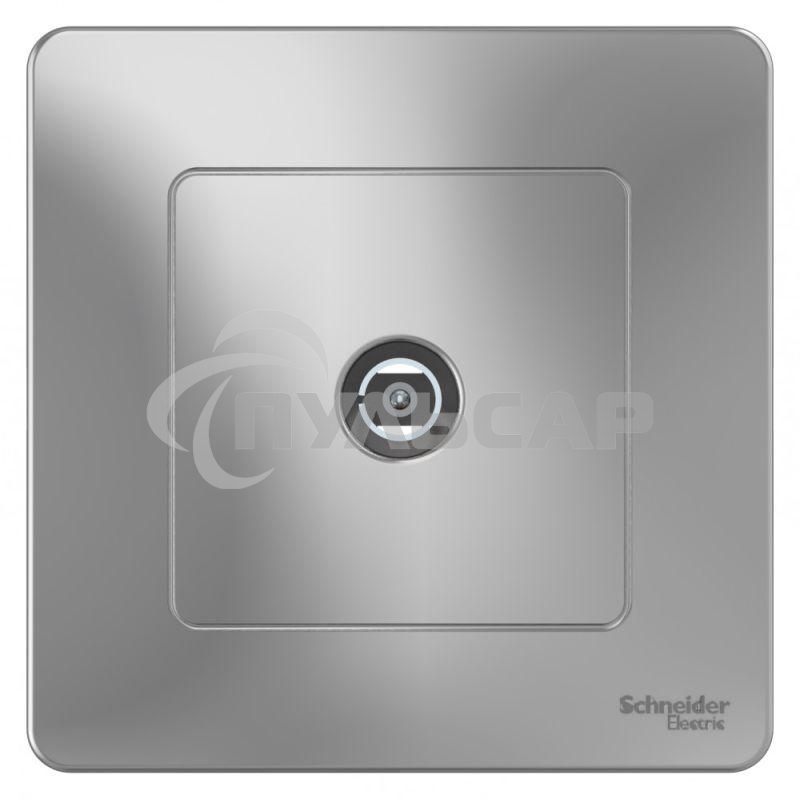 Розетка TV 1-м СП BLANCA алюм. SchE BLNTS000013