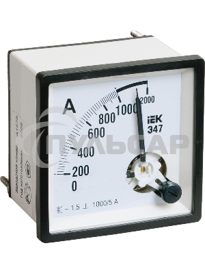 Амперметр ИЭК Э47 72х72мм 1000/5А кл. точн. 1.5 IPA10-6-1000-E