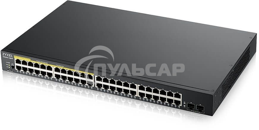 Kоммутатор Zyxel GS1900-48HPv2 Smart L2 PoE + switch, rack 19 