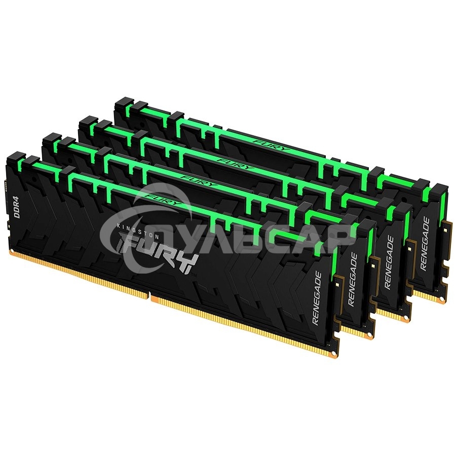 Оперативная память Kingston Fury Renegade, DDR4, 16Gb (2x8Gb), 3600MHz, CL16, DIMM, с радиаторами, RGB, черный
