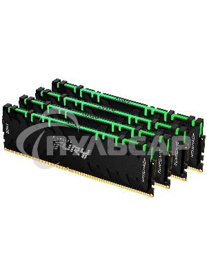 Оперативная память Kingston Fury Renegade, DDR4, 16Gb (2x8Gb), 3600MHz, CL16, DIMM, с радиаторами, RGB, черный