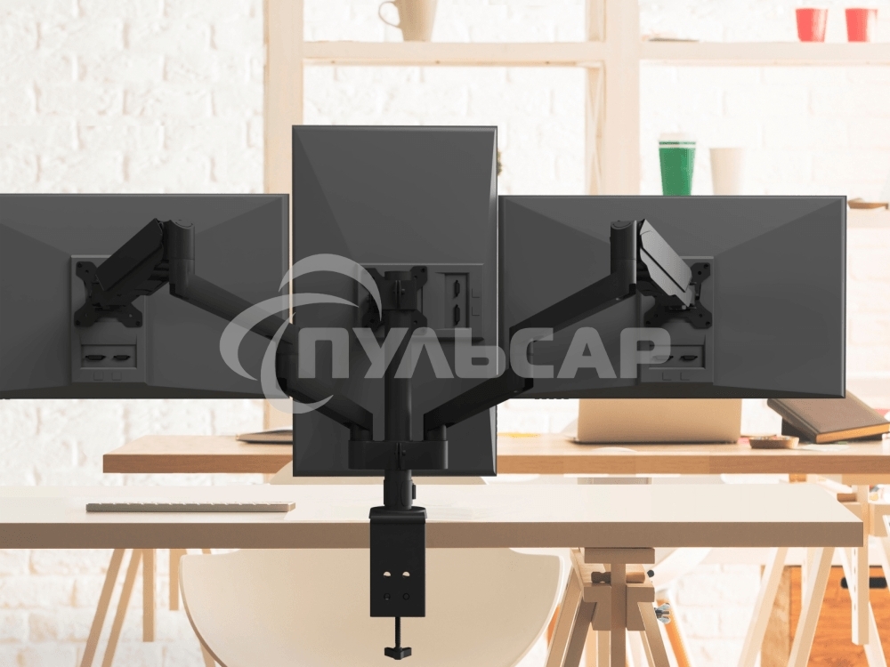 Кронштейн (держатель) ONKRON G280 для трех мониторов 13