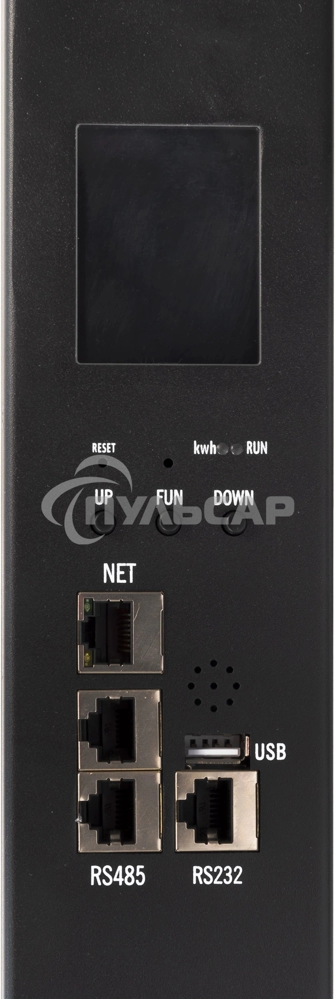 Блок распределения питания Powercom PDU-32AVMS24-18C3-6C9-3P верт.размещ. 18xC13 6xC19 с сетевым мониторингом 3x32A EN 60309 2м