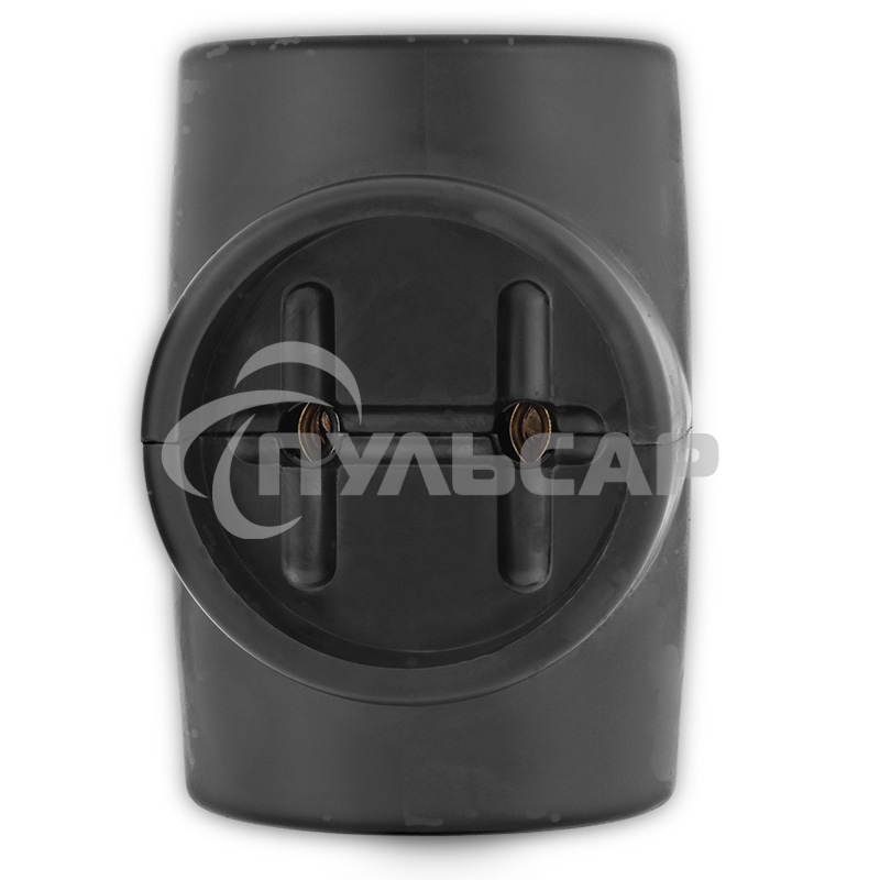 Тройник электрический 6А без заземления, черный Rexant