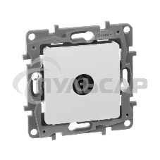 Розетка TV проходная, 15дБ, бел. ETIKA 