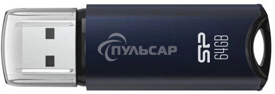 Флешка USB R/W 64 Gb Silicon Power Marvel M02, USB 3.2, синий