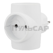 Тройник электрический без заземления 220 В, 6A Rexant