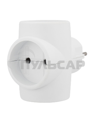 Тройник электрический без заземления 220 В, 6A Rexant