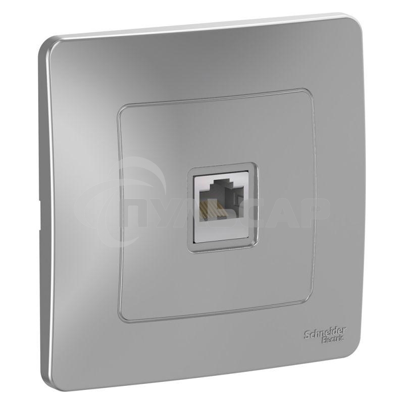Розетка компьютерная RJ45, кат.5E, АЛЮМИНИЙ С/У