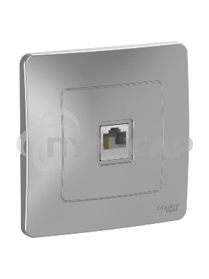 Розетка компьютерная RJ45, кат.5E, АЛЮМИНИЙ С/У