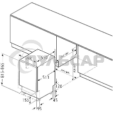 Посудомоечная машина Krona GARDA 60 BI 2100Вт полноразмерная, встраиваемая