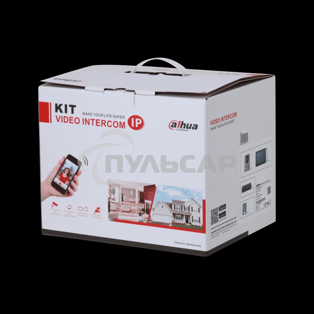 Комплект домофона Dahua DHI-KTP01L(S) черный