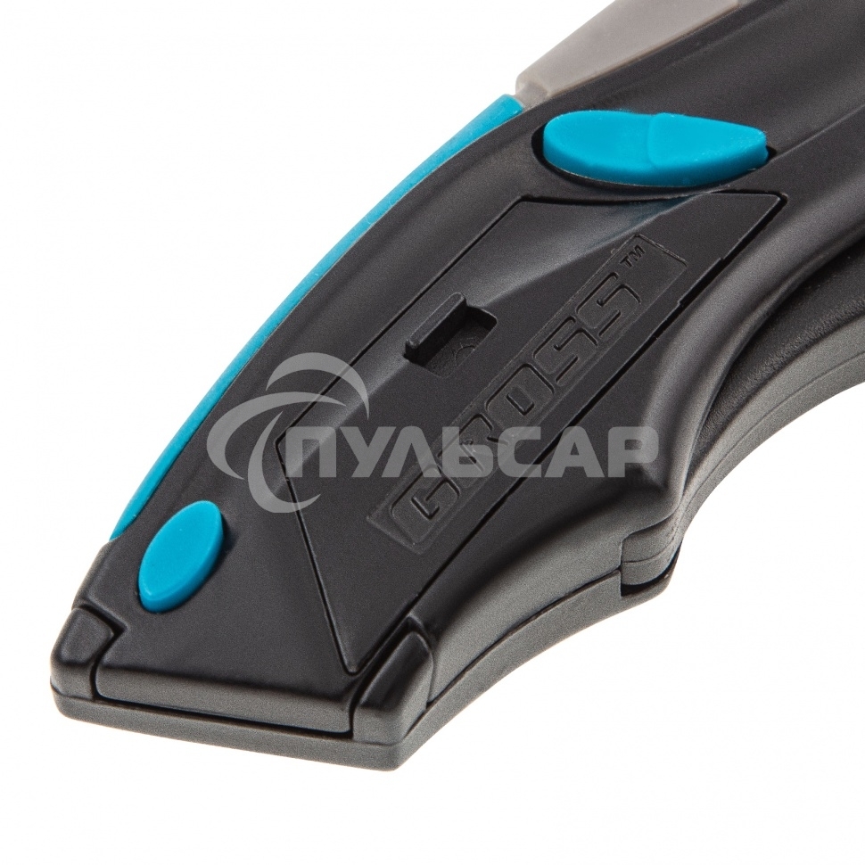 Нож,ремонтно-монтажный.трехкомп.рук-ка,авто выброс/возврат лезвия пистол типа,170мм, 5 з.л Gross