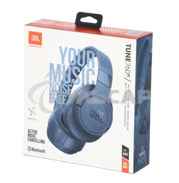 Наушники-гарнитура (накладные) JBL Tune 760NC синий