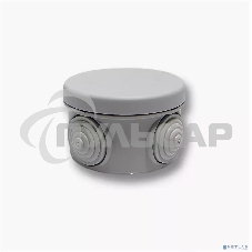 Рувинил 67010 Тусо.Коробка расп. для о/п, D = 60мм, Н = 40мм, 4ввода, IP55 (св.-серая)