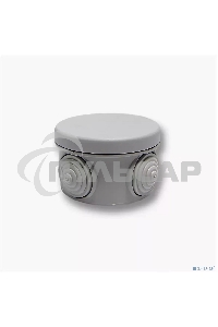 Рувинил 67010 Тусо.Коробка расп. для о/п, D = 60мм, Н = 40мм, 4ввода, IP55 (св.-серая)