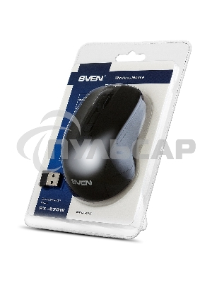 Мышь беспроводная SVEN RX-270W черный, 1600 dpi, радиоканал, USB, кнопки - 4